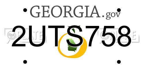 2UTS758 Georgia License Plate