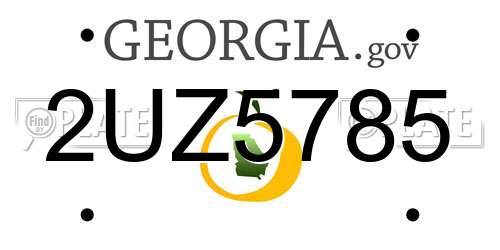 2UZ5785 Georgia License Plate