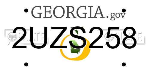 2UZS258 Georgia License Plate