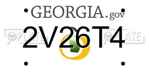2V26T4 Georgia License Plate