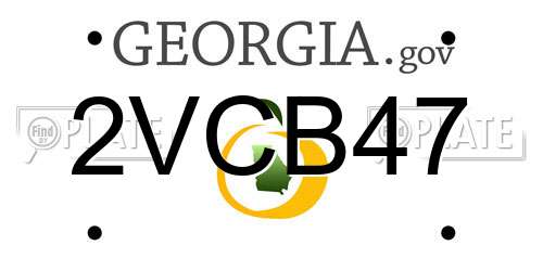 2VCB47 Georgia License Plate