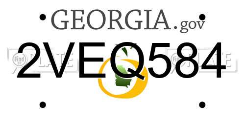 2VEQ584 Georgia License Plate