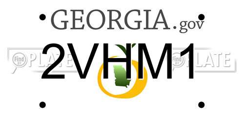 2VHM1 Georgia License Plate