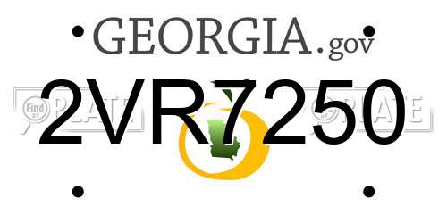 2VR7250 Georgia License Plate
