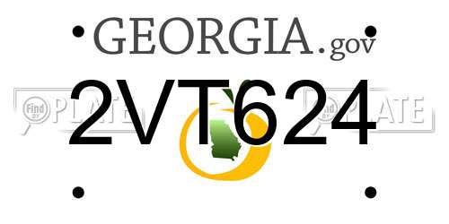 2VT624 Georgia License Plate