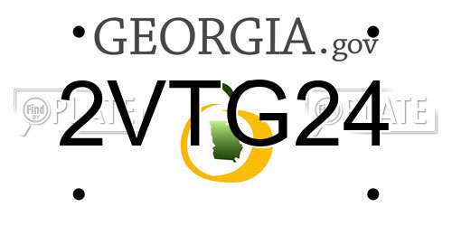 2VTG24 Georgia License Plate
