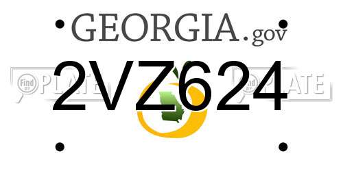 2VZ624 Georgia License Plate