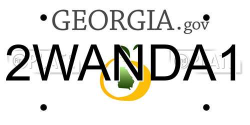 2WANDA1 Georgia License Plate