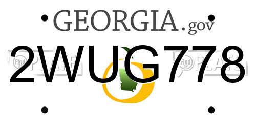 2WUG778 Georgia License Plate