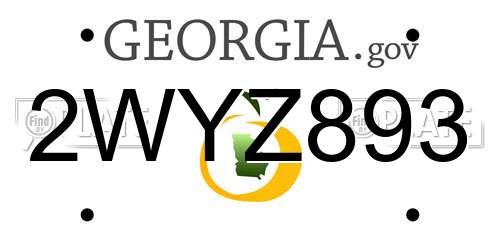2WYZ893 Georgia License Plate