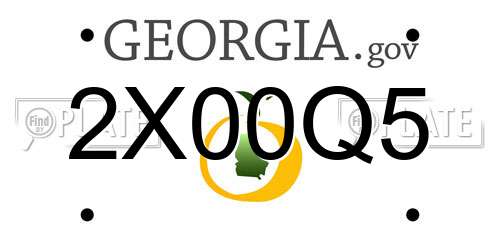 2X00Q5 Georgia License Plate