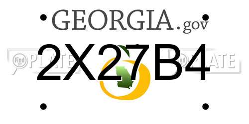 2X27B4 Georgia License Plate