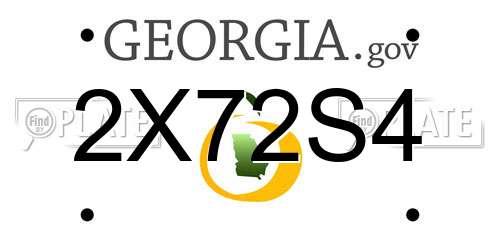 2X72S4 Georgia License Plate