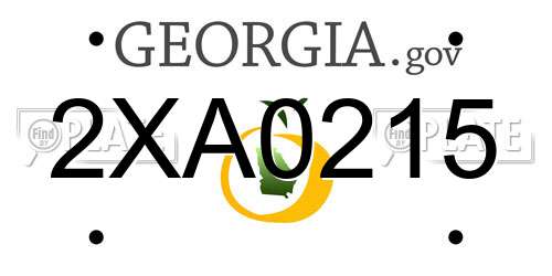2XA0215 Georgia License Plate