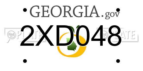 2XD048 Georgia License Plate