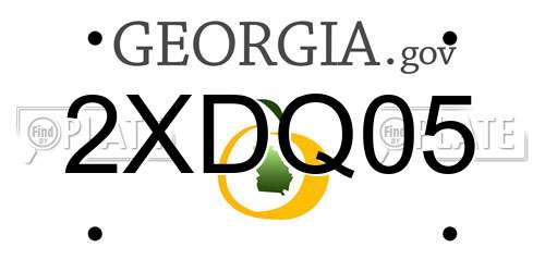 2XDQ05 Georgia License Plate