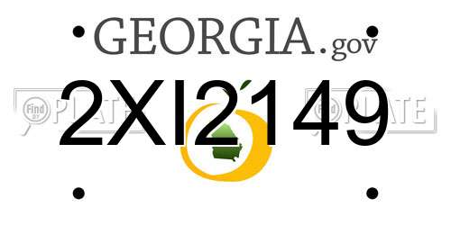 2XI2149 Georgia License Plate
