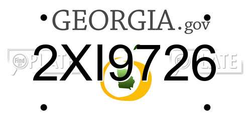 2XI9726 Georgia License Plate