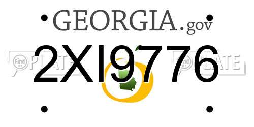 2XI9776 Georgia License Plate