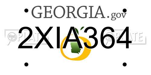 2XIA364 Georgia License Plate
