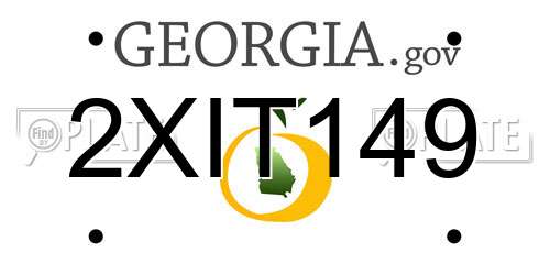 2XIT149 Georgia License Plate