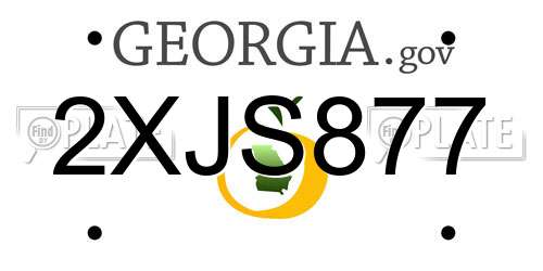 2XJS877 Georgia License Plate