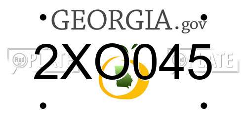 2XO045 Georgia License Plate