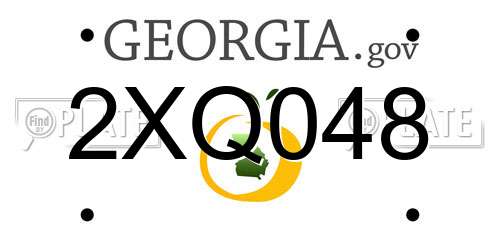 2XQ048 Georgia License Plate
