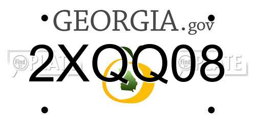 2XQQ08 Georgia License Plate