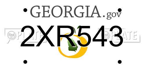 2XR543 Georgia License Plate