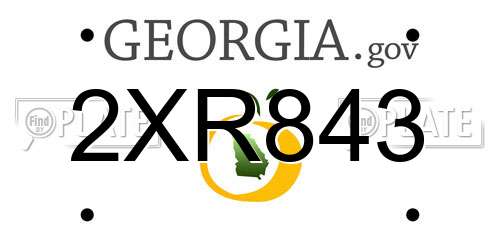 2XR843 Georgia License Plate