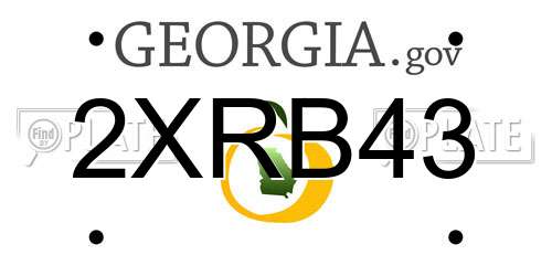 2XRB43 Georgia License Plate