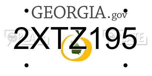 2XTZ195 Georgia License Plate