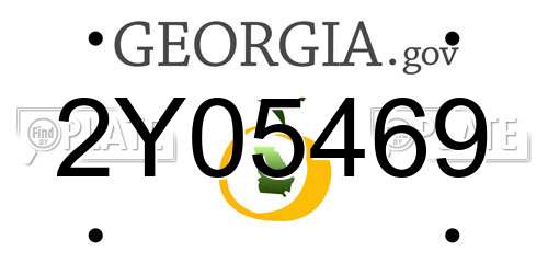 2Y05469 Georgia License Plate