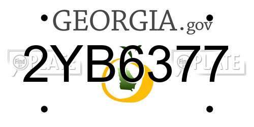 2YB6377 Georgia License Plate