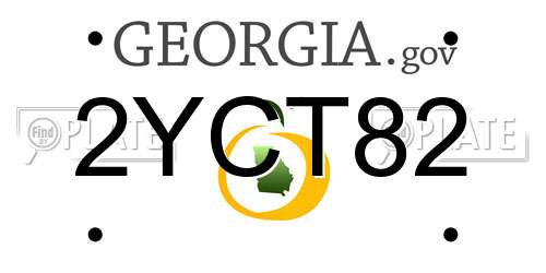 2YCT82 Georgia License Plate