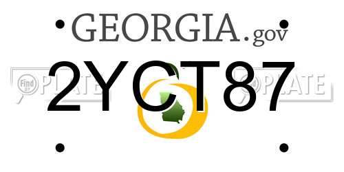 2YCT87 Georgia License Plate