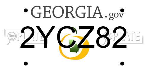 2YCZ82 Georgia License Plate