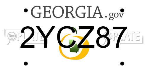 2YCZ87 Georgia License Plate