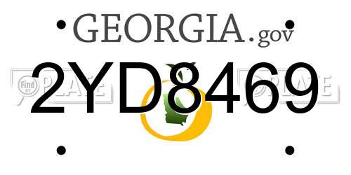 2YD8469 Georgia License Plate