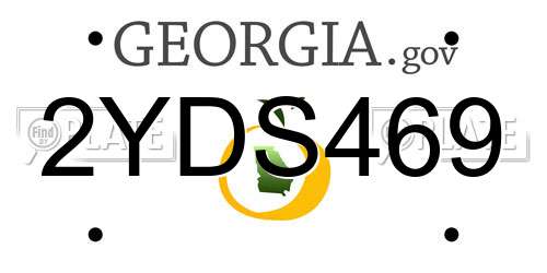 2YDS469 Georgia License Plate