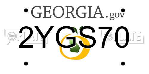 2YGS70 Georgia License Plate