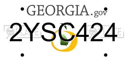 2YSC424 Georgia License Plate