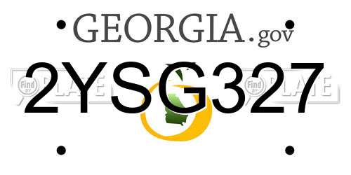 2YSG327 Georgia License Plate