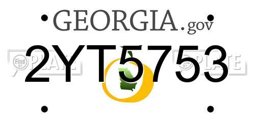 2YT5753 Georgia License Plate