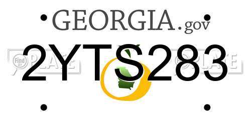 2YTS283 Georgia License Plate