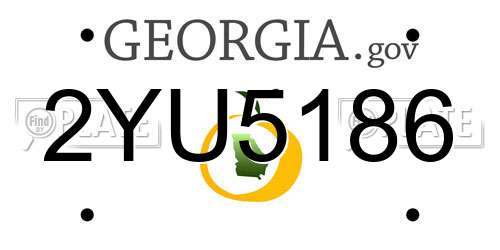 2YU5186 Georgia License Plate