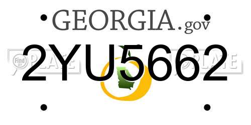 2YU5662 Georgia License Plate
