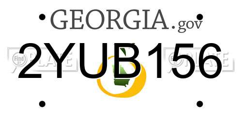 2YUB156 Georgia License Plate