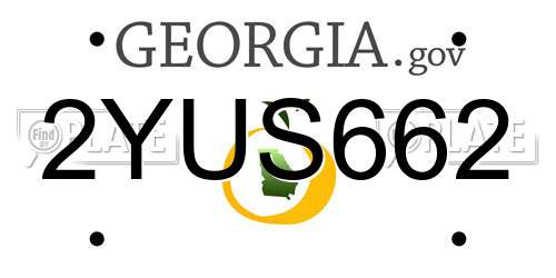 2YUS662 Georgia License Plate